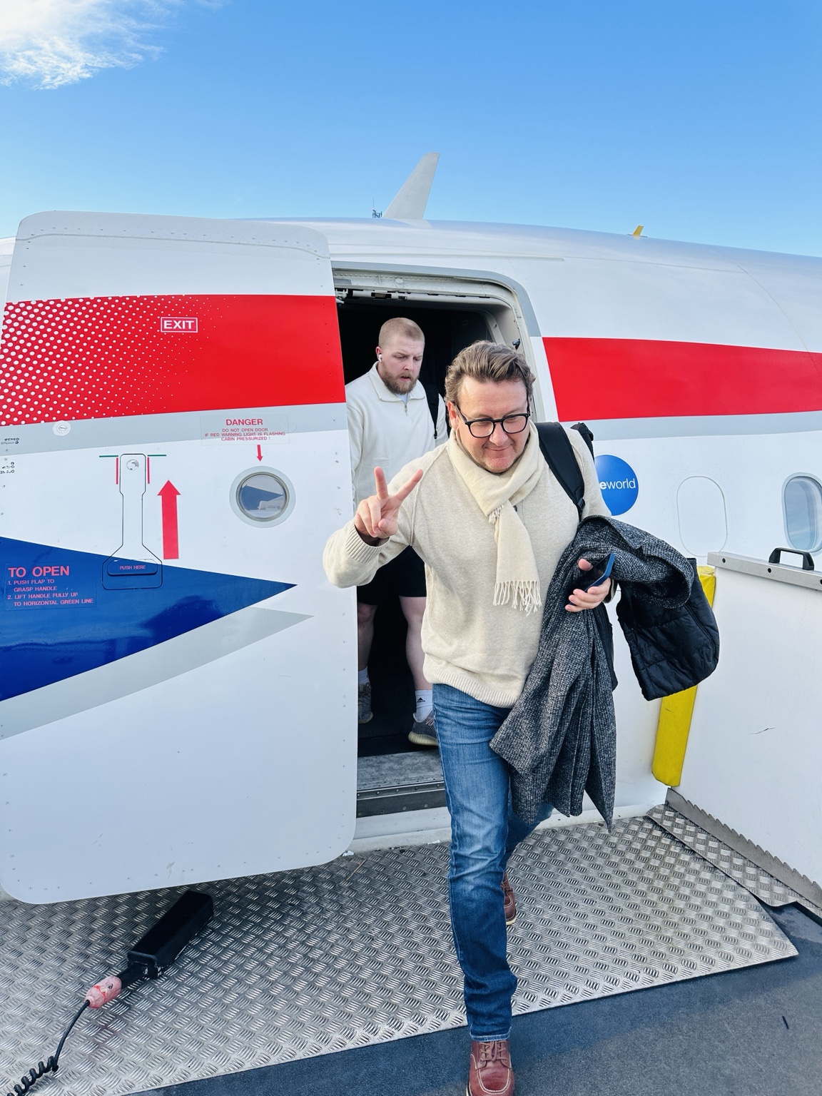 Englandreise · Ankunft mit dem Flugzeug