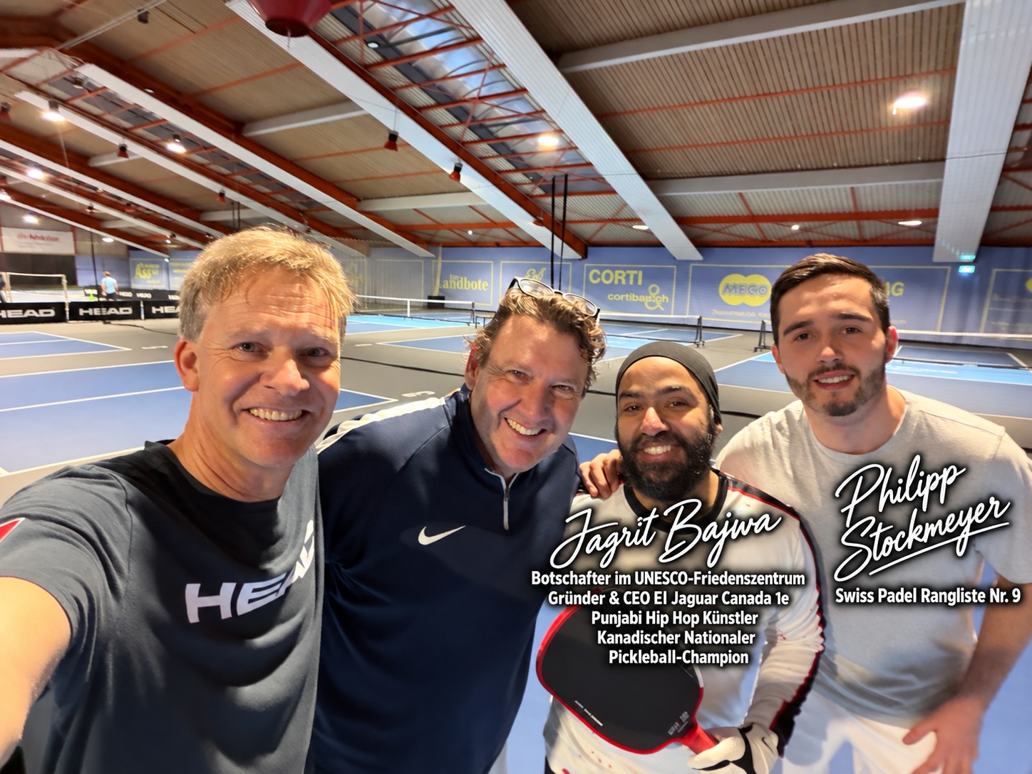 Ein Selfie nach dem Spiel mit Jagrit Bajwa und Philipp Stockmeyer