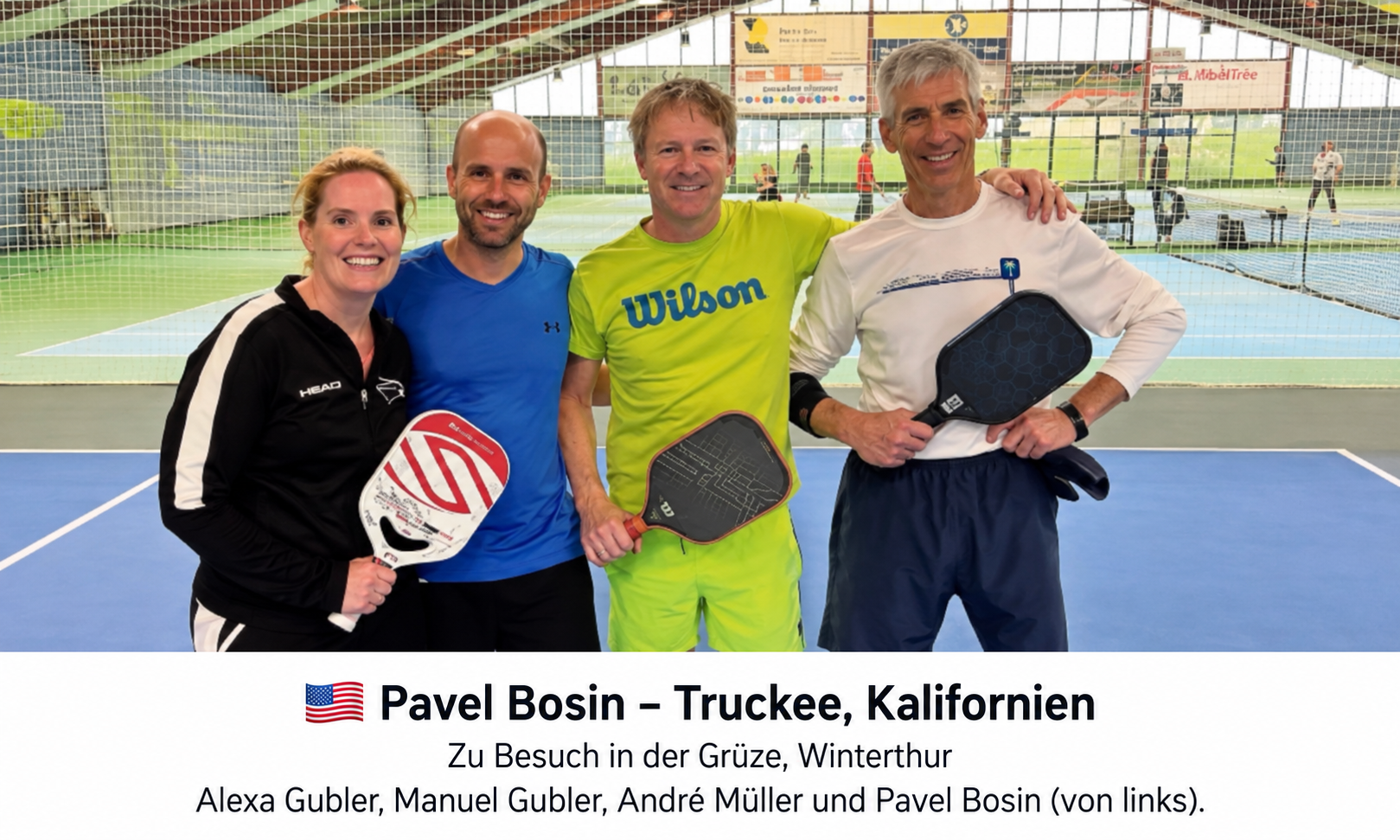 Alexa Gubler, Manuel Gubler, André Müller und Pavel Bosin (von links).